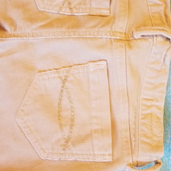 Abercrombie Cream Corduroy Jeans Stretch 12S Bell - Picture 11 of 14